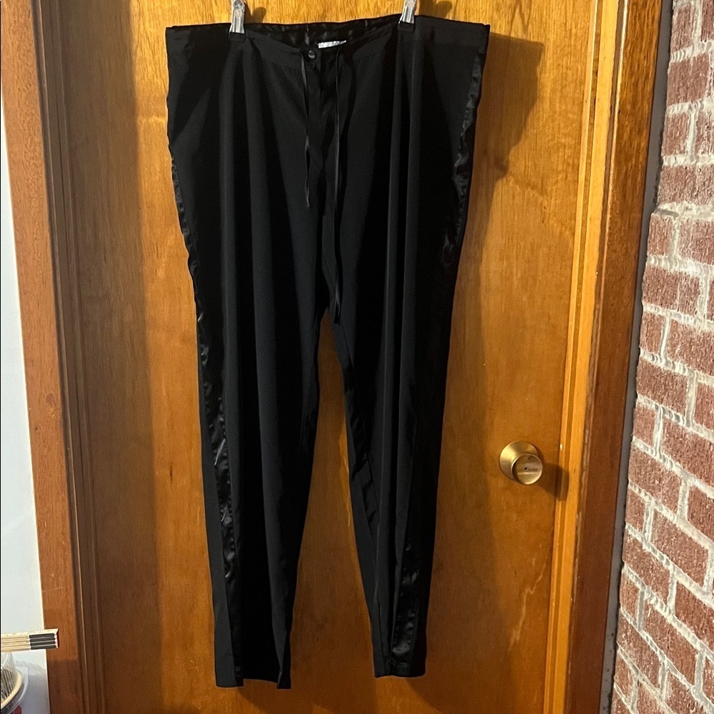 La SENZA Black Satin Trim Pajama Pants Size Medium